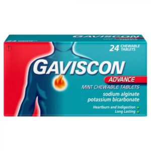 Gaviscon Advance Chewable Tablets โ Mint (Pack of 24)
